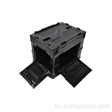 Caja plegable negra de 20L con abertura lateral